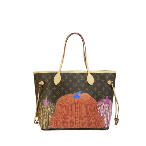 BAG NEW ARRIVAL - LV x YK MM NEVERFULL ORANGE YELLOW AND PINK 31CM CUSTOMS